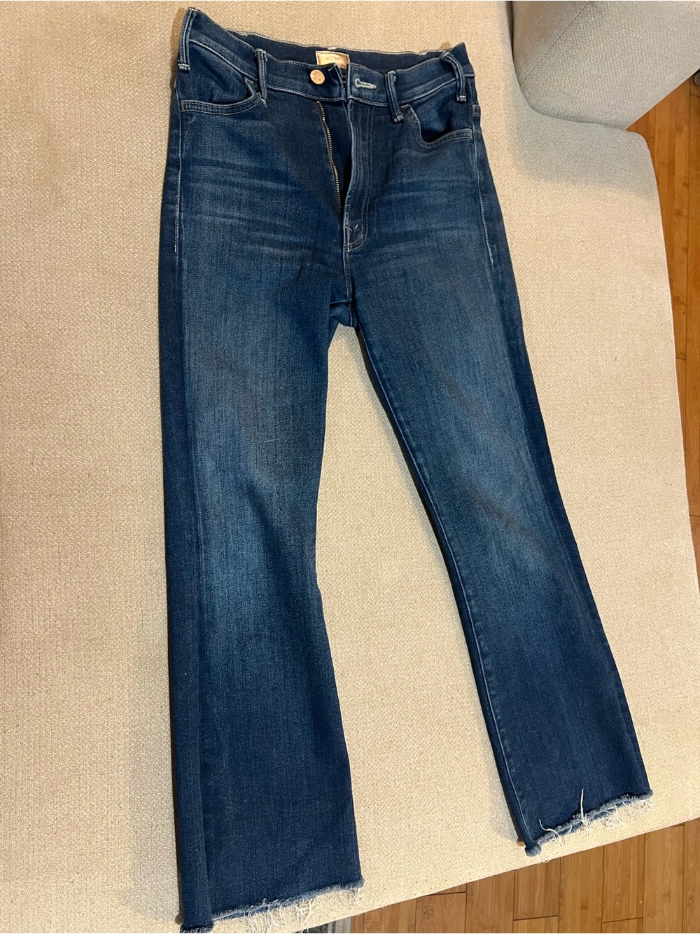 MOTHER High-Rise Dark Blue Flare Jeans - Picture 4 of 6